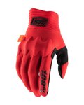 100% SPEEDLAB guantes de dedos largos - COGNITO D3O - rojo/negro