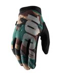 100% SPEEDLAB guantes de dedos largos - BRISKER - verde/marrón/negro
