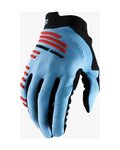 100% SPEEDLAB guantes de dedos largos - R-CORE - azul claro/rojo