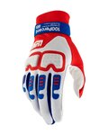 100% SPEEDLAB guantes de dedos largos - LANGDALE - rojo/blanco/azul