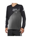 100% SPEEDLAB maillot de verano de manga larga - R-CORE-X - negro/gris