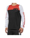 100% SPEEDLAB maillot de verano de manga larga - R-CORE - negro/rojo