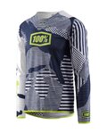 100% SPEEDLAB maillot de verano de manga larga - R-Core-X DH - blanco/azul