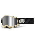 100% SPEEDLAB Gafas - ACCURI 2 - beige/negro/plateado