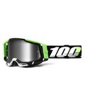 100% SPEEDLAB Gafas - RACECRAFT 2 - negro/blanco/verde/plateado