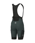 ALÉ pantalones cortos de tirantes - OFF ROAD - GRAVEL STONES CARGO - verde