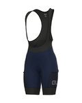 ALÉ pantalones cortos de tirantes - OFF ROAD - GRAVEL STONES CARGO - azul