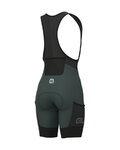 ALÉ pantalones cortos de tirantes - OFF ROAD - GRAVEL STONES CARGO - verde