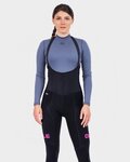 ALÉ pantalones largos con tirantes - R-EV1 FUTURE WARM  - negro/rosa
