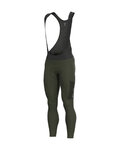 ALÉ pantalones largos con tirantes - OFF ROAD - GRAVEL STONES CARGO - verde