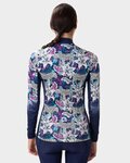 ALÉ maillot de invierno de manga larga - HIBISCUS PR-R - azul/blanco