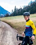 ALÉ maillot de invierno de manga larga - CHAOS OFF ROAD - GRAVEL - azul/amarillo