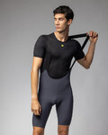 ALÉ pantalones cortos de tirantes - GRAVEL-PRO OFF ROAD - GRAVEL - gris