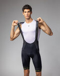 ALÉ pantalones cortos de tirantes - STRADA 2.0 PR-E - negro/amarillo