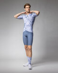 ALÉ jersey de manga corta - MARBLE PR-E - blanco/azul