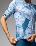 ALÉ jersey de manga corta - MARBLE PR-E - blanco/azul