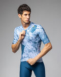 ALÉ jersey de manga corta - MARBLE PR-E - blanco/azul