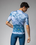 ALÉ jersey de manga corta - MARBLE PR-E - blanco/azul