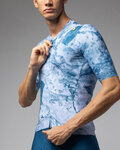 ALÉ jersey de manga corta - MARBLE PR-E - blanco/azul
