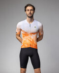 ALÉ jersey de manga corta - QURTZ PR-E - blanco/naranja