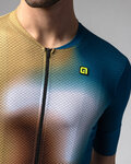 ALÉ jersey de manga corta - FLASH PR-E - amarillo/marrón/azul/blanco