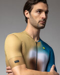 ALÉ jersey de manga corta - FLASH PR-E - amarillo/marrón/azul/blanco