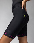 ALÉ pantalones cortos sin tirantes - STRADA 2.0 PR-E - negro/rosa