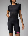 ALÉ pantalones cortos sin tirantes - STRADA 2.0 PR-E - negro/rosa