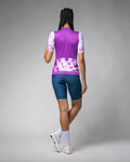 ALÉ jersey de manga corta - PALM PR-E - ciclamen/blanco