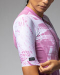 ALÉ jersey de manga corta - PALM PR-E - rosa/blanco