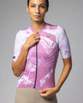 ALÉ jersey de manga corta - PALM PR-E - rosa/blanco