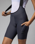 ALÉ pantalones cortos de tirantes - GRAVEL-PRO OFF ROAD - gris