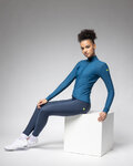 ALÉ maillot de invierno de manga larga - PRAGMA FONDO 3.0 LADY - azul
