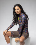 ALÉ maillot de invierno de manga larga - PRAGMA FLOWERY LADY - azul/multicolor