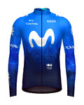 GOBIK maillot de invierno de manga larga - HYDER MOVISTAR TEAM 2024 - azul/blanco