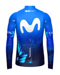 GOBIK maillot de invierno de manga larga - HYDER MOVISTAR TEAM 2024 - azul/blanco