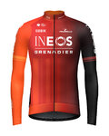 GOBIK maillot de invierno de manga larga - HYDER INEOS GRENADIERS 2024 - rojo/naranja