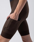 GOBIK pantalones cortos de tirantes - GRIT 2.0  - marrón