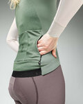 GOBIK chaqueta cortaviento - SKIMO PRO WOMEN - marfil/verde