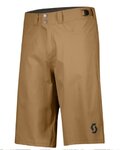 SCOTT pantalones cortos sin tirantes - TRAIL FLOW W/PAD - marrón