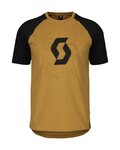 SCOTT Camiseta de manga corta - ICON RAGLAN - marrón/negro