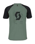 SCOTT Camiseta de manga corta - ICON RAGLAN - verde/negro
