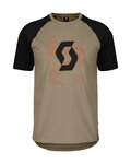SCOTT Camiseta de manga corta - ICON - beige/negro