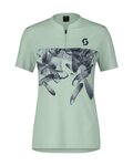 SCOTT jersey de manga corta - TRAIL FLOW ZIP SS W - verde claro