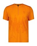 SCOTT jersey de manga corta - TRAIL FLOW ZIP W - naranja