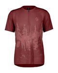SCOTT jersey de manga corta - TRAIL FLOW ZIP W - rojo