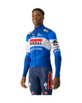 CASTELLI maillot de invierno de manga larga - SOUDAL QUICK-STEP 2024 THERMAL - azul/blanco/rojo