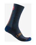 CASTELLI calcetines clásicos - RACING STRIPE 18 - azul
