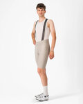 CASTELLI pantalones cortos de tirantes - ESPRESSO - beige