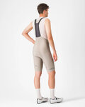 CASTELLI pantalones cortos de tirantes - ESPRESSO - beige